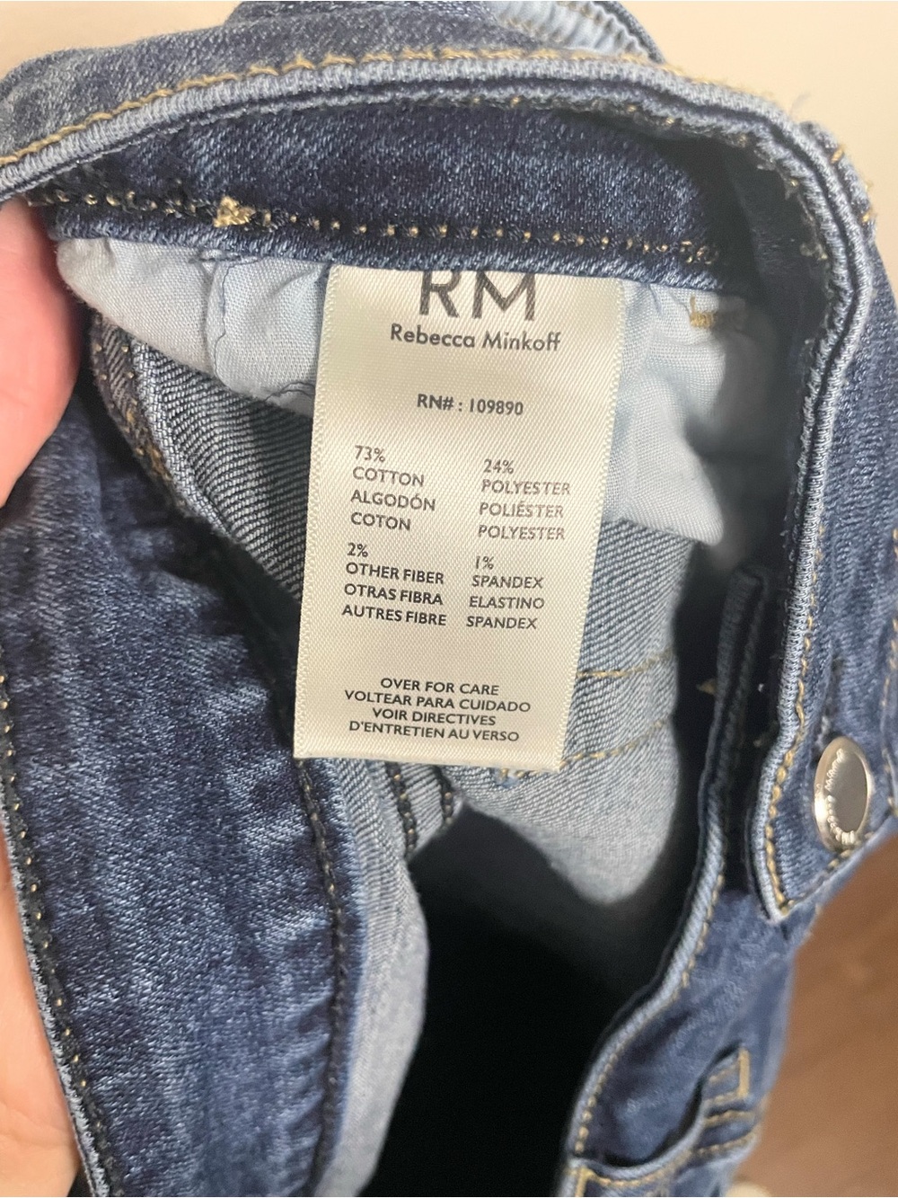 RM Rebecca Minkoff High Rise A-Line Denim Shorts 10P - Picture 7 of 8